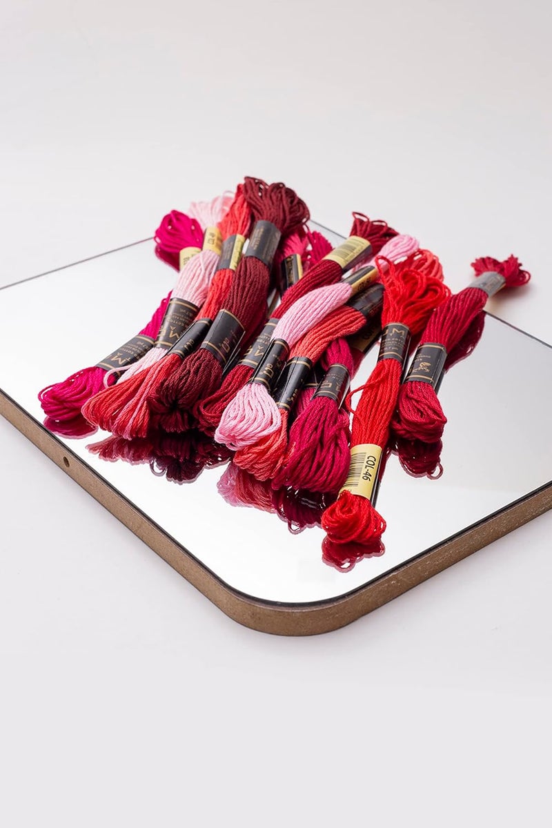 UMC STAG 12 Pieces | Premium Embroidery Thread | 100% Egyptian Cotton Premium Skeins | Cross Stitch Embroidery Floss | Oeko TEX Certified Stranded Cotton (Red Tones) - Image 3
